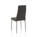 Set 4 Sedie 41x39x95 cm in Similpelle Grigio