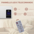 Termoventilatore da Parete Oscillatorio 54,5x12x21,5 cm 2 Modalità di Riscaldamento Bianco