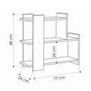 Tavolino da Soggiorno Laterale 77x26x68 cm in MDF Mua Antracite