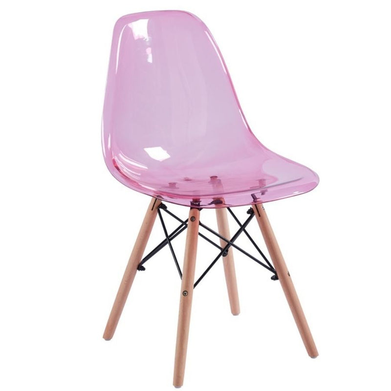 Set 4 Sedie 45,5x53,5x81,2 cm in Polipropilene Betty  Rosa