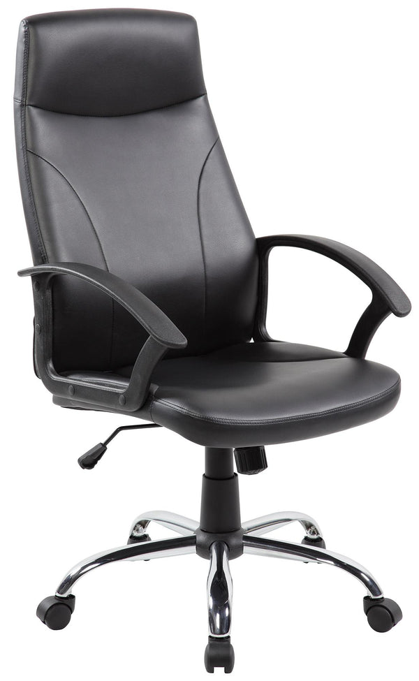 online Chaise de bureau présidentielle en similicuir Tosini Richmond noir