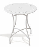 Set da Giardino Pieghevole in Ferro con Tavolo e 2 Sedie Soriani Provence Breakfast Bianco