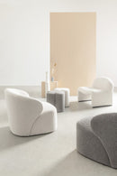 Poltrona Soggiorno 79,5x75,5x72 cm Babila in Bouclè Naturale
