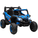 Macchina Elettrica per Bambini UTV 12V con Cintura Telecomando Sospensioni USB 3-7 km/h Blu      