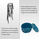 Sedia WC Pieghevole 45,5x46x85 cm con Vaso Rimovibile per Anziani e Disabili Grigio      