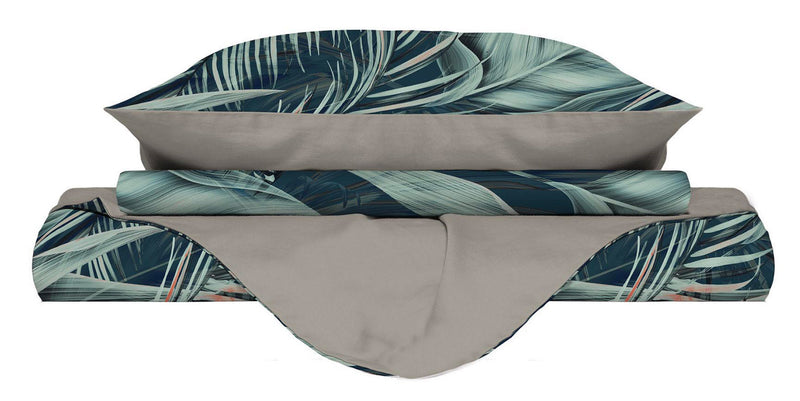 Copripiumino con Federe Stampato in Microfibra Tropical Varie Misure