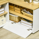 Mobile TV a L max 40” 90x90x45 cm in Truciolato Bianco e Rovere