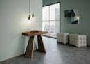 Consolle Allungabile 90-290x40x77 cm in Nobilitato Marrone