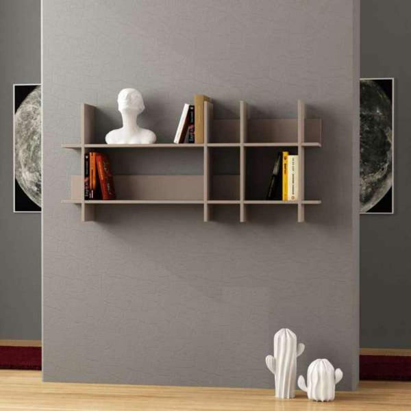 Etagère murale 150x22x70 cm en MDF Perles Moka Clair online