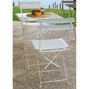 Set da Giardino in Ferro 60X60cm Vorghini Bistrò Quadrato Avorio