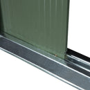 Casetta Box da Giardino 280x130x172 cm in Lamiera di Acciaio Verde Chiaro