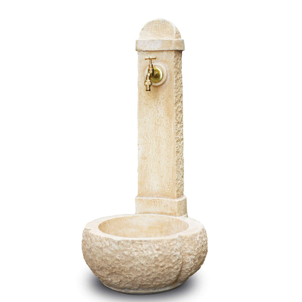 sconto Fontaine de jardin sans robinet en ciment de marbre granulé noisette de Catane