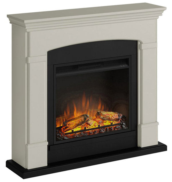 Cheminée Electrique Au Sol Effet Flamme 1500W Tagu Helmi Beige Clair sconto