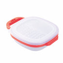 Grattugia Manuale 19,3x24,8x6,2 cm in Acciaio con Contenitore Rosso