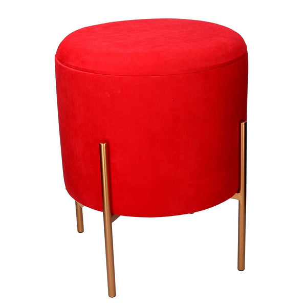 online Pouf de rangement Ø40xh51 cm en tissu rouge