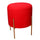 Pouf de rangement Ø40xh51 cm en tissu rouge