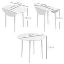 Tavolo Pieghevole Moderno a Ribalta Ø89x73,5 cm in Truciolato e Legno di Pino      