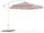Parasol de Jardin Décentralisé Ø3m en Fer et Polyester Gris Luna