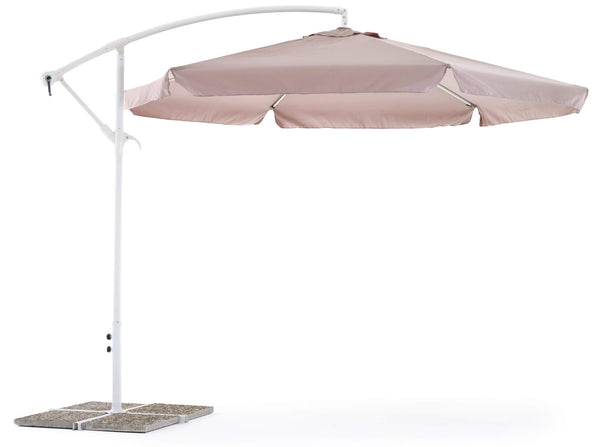 Parasol de Jardin Décentralisé Ø3m en Fer et Polyester Gris Luna sconto