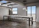 Tavolo Allungabile 180-440x90x77 cm Tecno Evolution Bianco Frassino