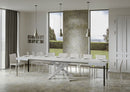Tavolo Allungabile 130-390x90x77 cm Volantis Bianco Frassino Telaio Bianco 