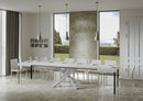 Tavolo Allungabile 140-400x90x77 cm Volantis Bianco Frassino Telaio Bianco 