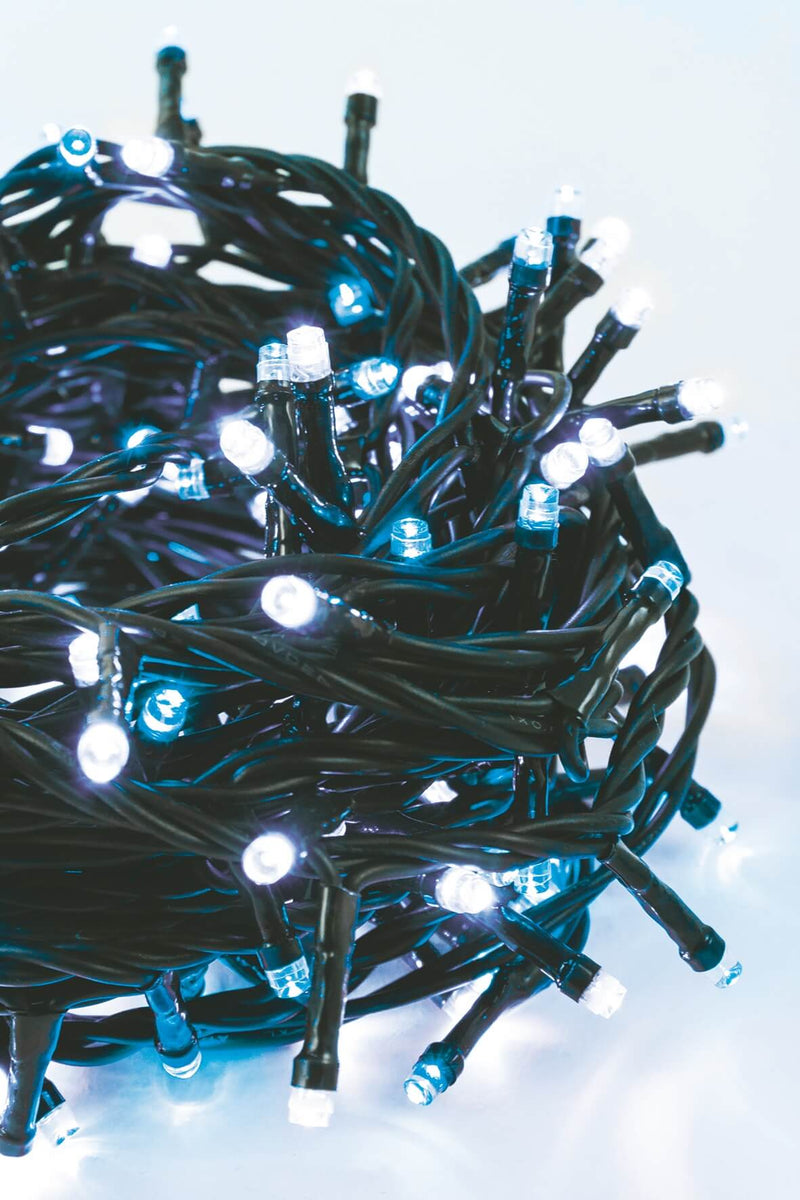 Luci di Natale 180 LED 7,16m Bianco/Blu da Esterno-Interno Soriani