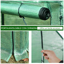 Serra da Giardino con Porta Avvolgibile 100x50x150 cm in Acciaio e PE Verde