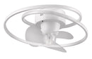 Plafoniera con Ventilatore da Interno a LED Ø50 cm Plastica Bianca