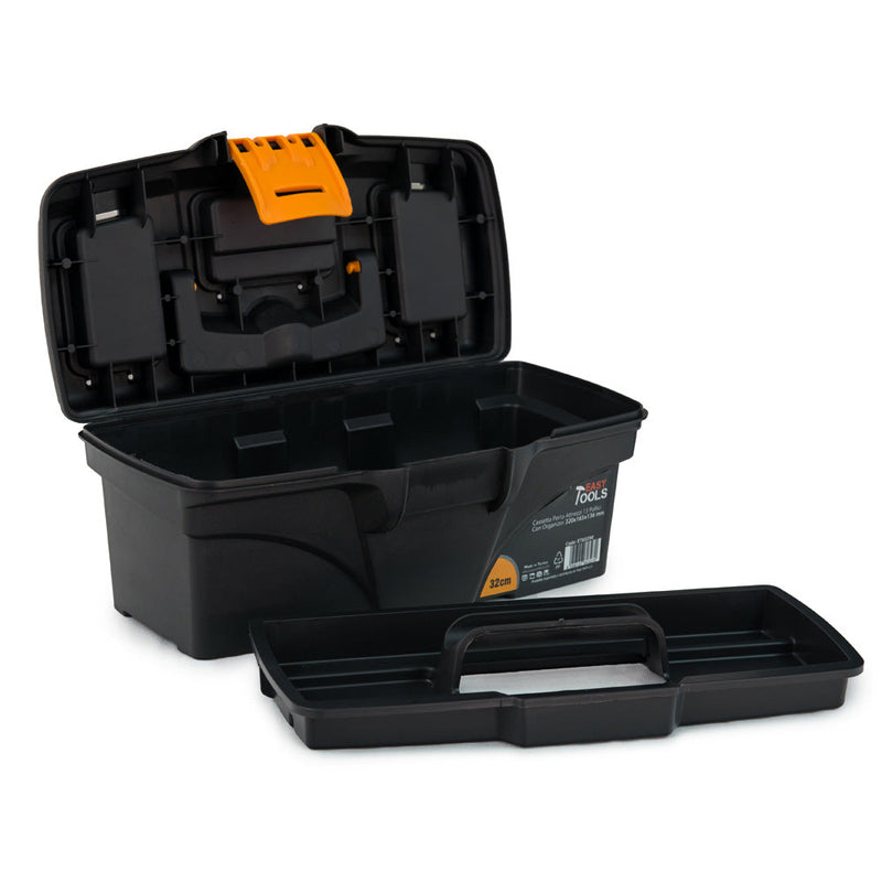 Cassetta Porta Attrezzi 32x16,5x13,6 cm in Plastica Nero