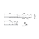 Guide a Sfere per Cassetti con Estrazione Totale H45 mm L350 Zincato Bianco Acciaio Emuca