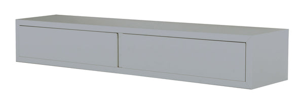 Mensola da Parete con 2 Cassetti 88,2x13,4x20 cm in Fibra di Legno Domino Grigio prezzo