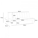 Divano Letto Clic Clac 180x81x77 cm in Tessuto Rosa