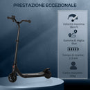 Monopattino Elettrico per Bambini 76x53x90-95 cm in Alluminio e Acciaio Nero