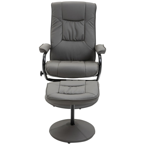 Fauteuil inclinable Relax avec repose-pieds en similicuir noir prezzo