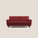 Divano Letto 3 Posti 208x97x96 cm in Tessuto Rosso
