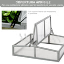 Mini Serra da Giardino 90x92x28 cm in Legno e Policarbonato Trasparente