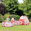 Tunnel 3 in 1 Gioco per Bambini 290x120x90 cm 