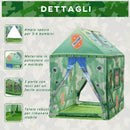 Tenda Casetta per Bambini 93x69x103 cm  Mimetica Verde