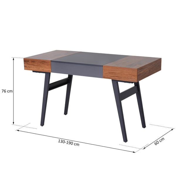 acquista Table Extensible en Bois et Acier 190x76 cm