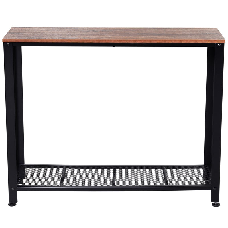 Consolle Fissa 101x35x80 cm in Legno e Metallo  Nera