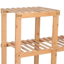 Libreria Scaffale 6 Ripiani 98x28x132 cm in Bambù Naturale 