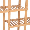 Libreria Scaffale 6 Ripiani 98x28x132 cm in Bambù Naturale 