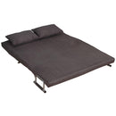 Divano Letto 2 Posti 153x69x82 cm in Tessuto con Cuscini  Grigio