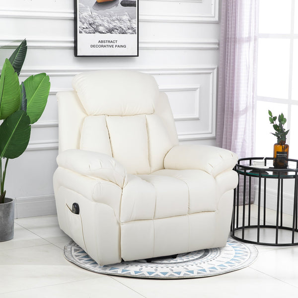sconto Fauteuil Releveur Electrique 1 Moteur en Simili Cuir Beige