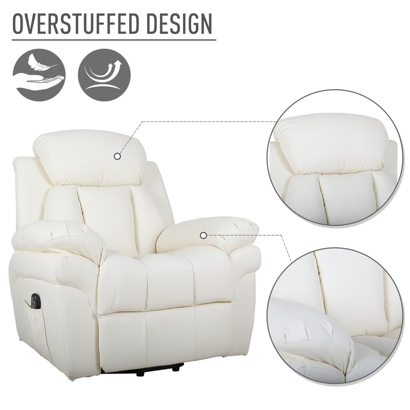 Poltrona Alzapersona Elettrica 1 Motore in Similpelle  Beige