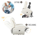 Poltrona Alzapersona Elettrica 1 Motore in Similpelle  Beige