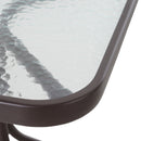 Set Salotto da Giardino in Acciaio 2 Sedie e Tavolino  Marrone e Grigio