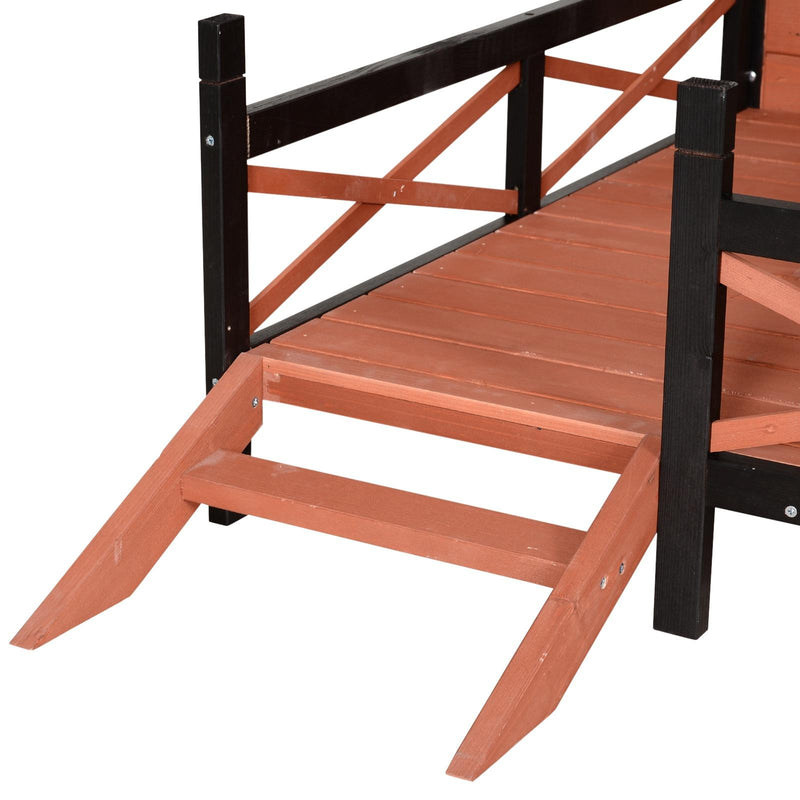 Cuccia per Cani Taglia Piccola e Media 91x194,5x83 cm in Legno 