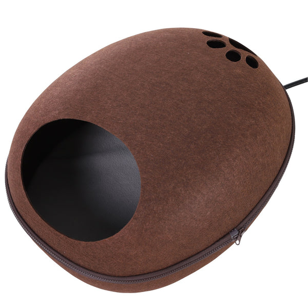 prezzo Niche pour chat chauffante d'intérieur 47x38x24 cm Marron